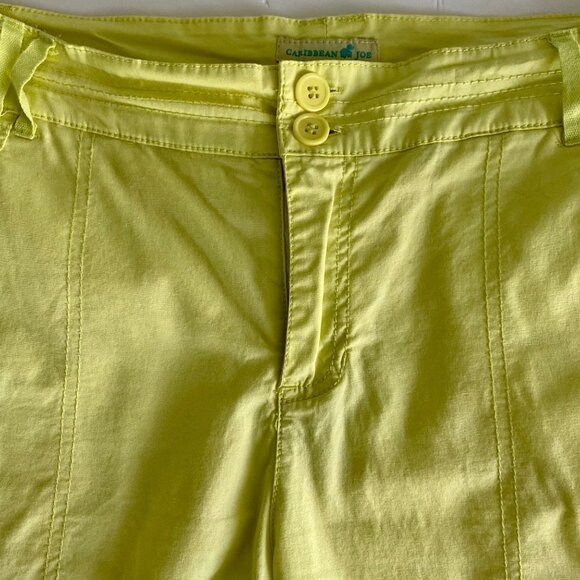 Caribbean Joe Yellow Capris Size 10 - Picture 3 of 5